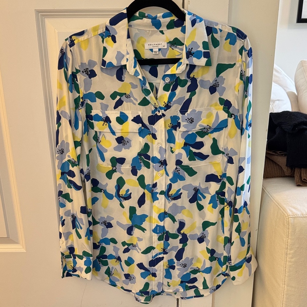 Equipment Multicolor Floral women’s top